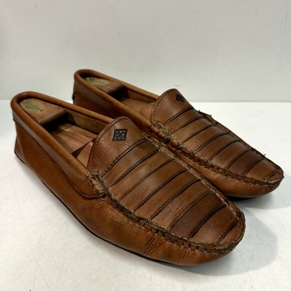 GOOD Quoddy Handsewn Brown Leather Driver Moccasin Loafer Made in Maine USA 11.5 - Picture 2 of 11